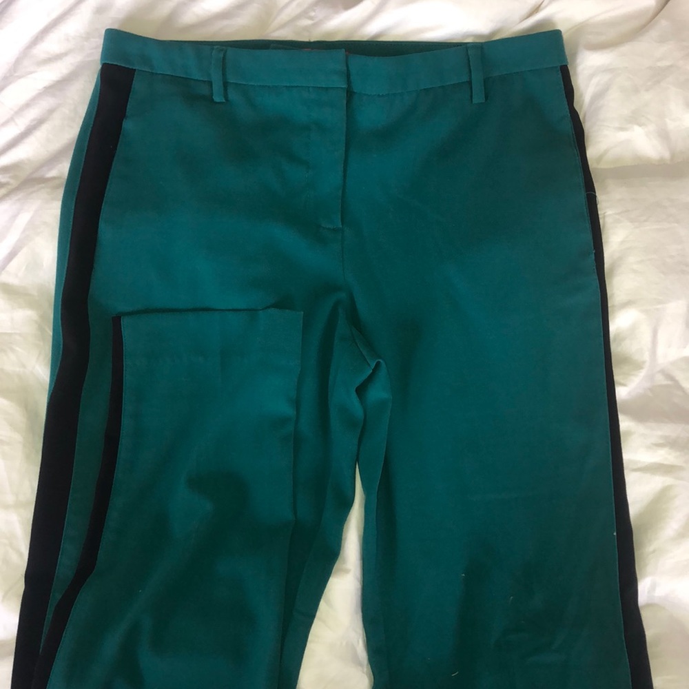 green pants